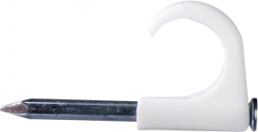 Nail clamp, polypropylene/steel, white, (L) 30 mm