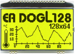 Graphic display EA DOGL128E-6, 128 x 64 pixels, 64 x 36 mm