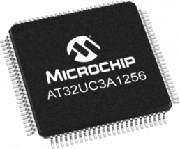 AVR microcontroller, 32 bit, 66 MHz, TQFP-100, AT32UC3A1256-AUT