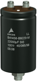 Electrolytic capacitor, 330000 µF, 16 V (DC), ±20 %, can, pitch 28.5 mm, Ø 64.3 mm