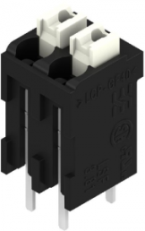 PCB terminal, 2 pole, pitch 3.81 mm, AWG 28-14, 10 A, spring-clamp connection, black, 1825790000