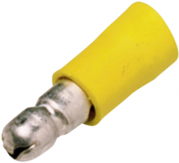 Round plug, Ø 5 mm, L 24 mm, insulated, straight, yellow, 4.0-6.0 mm², AWG 12-10, 1492060000