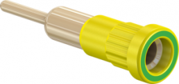 4 mm socket, round plug connection, mounting Ø 6.8 mm, yellow/green, 23.1014-20