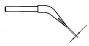 Soldering tip, Chisel shaped, (T x W) 0.5 x 0.5 mm, WTA 1S