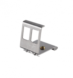 Keystone holder for DIN rail, silver, BS08-10022