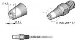 Desoldering tip, conical, Ø 4.2 mm, (L) 58 mm, C560006