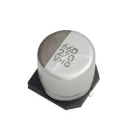 Polymer hybrid aluminum electrolytic capacitor, SMD, 100 µF, 63 V, ±20 %, HHXC630ARA101MJC5G