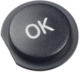Cap, round, Ø 9.5 mm, (H) 2.05 mm, black, for short-stroke pushbutton Ultramec 6C, 10ZC09UV11806