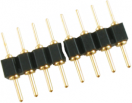 IC plug-in adapter strips with solder pins on both sides Ø 0.50 mm, 32 pole, pitch 2.54 mm , brass, gold plated
