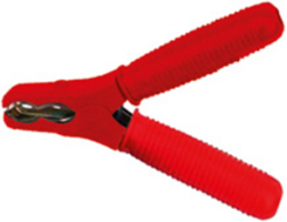 Battery charging plier 80 A, 125 mm, polarity symbol +, red, full insulation