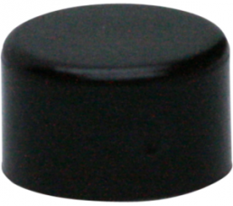 Push button, round, Ø 4 mm, (H) 2.4 mm, black, for miniature switch, 9090.2201