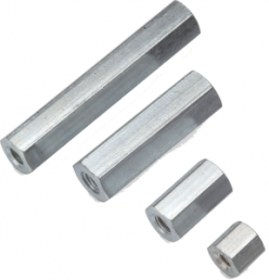 Hexagonal spacer bolt, Internal/Internal Thread, M4/M4, 80 mm, steel