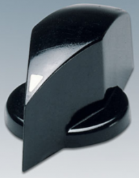 Pointer knob, 6 mm, plastic, black, Ø 25 mm, H 20 mm, A1324860