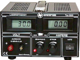 Laboratory power supply, 30 VDC, outputs: 3 (2.5 A), 200 W, 230 VAC, 2223.1