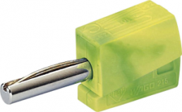 4 mm plug, clamp connection, 0.5 mm², yellow/green, 215-911