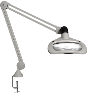 LED magnifier lamp, 3.5 diopter, gray, LUXO Wave LED, WAL025949