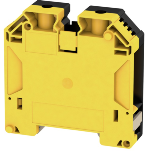 Through terminal block, screw connection, 10-50 mm², 2 pole, 150 A, 8 kV, yellow/black, 2000080000