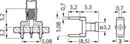 Plug, RG-178, RG-188, PCB connection, straight, 811-0330
