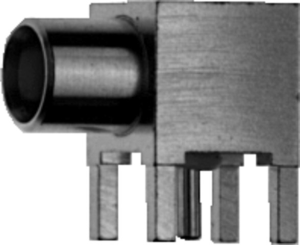 MCX socket 50 Ω, solder/crimp connection, angled, 100027690