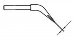 Soldering tip, Chisel shaped, (T x W) 0.5 x 12.5 mm, WTA 4