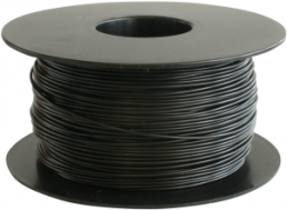 PVC-switching wire, Yv, 0.5 mm², black, outer Ø 1.4 mm