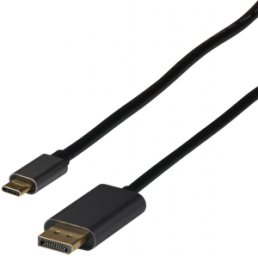 USB type C - DP1.2 cable, USB type C plug - DP20 plug, 4K@60Hz, 2m