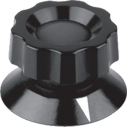 Pointer knob, 6 mm, ABS, black, Ø 50 mm, H 35.5 mm, 474.61
