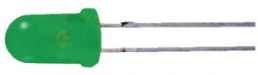 LED, THT, Ø 5 mm, green, 565 nm, 1.2 to 3 mcd, 30°, L-7113LGDC