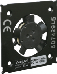 DC axial fan, 5 V, 44 x 44 x 6 mm, 3 m³/h, 28 dB, ball bearing, SEPA, HFB44X05A