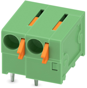 PCB terminal, 4 pole, pitch 5.08 mm, AWG 24-16, 15 A, spring-clamp connection, green, 1700509