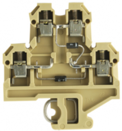 Component terminal block, screw connection, 0.5-4.0 mm², 10 A, beige/yellow, 0642760000