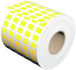 Polyester Label, (L x W) 15 x 9 mm, yellow, Roll with 10000 pcs
