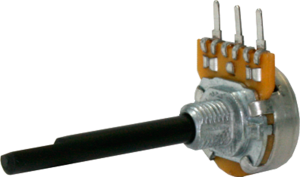 Conductive plastic potentiometer, 100 kΩ, 0.25 W, linear, solder pin, PC16BU 4MM F22 100K LIN