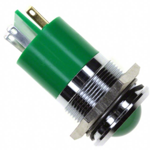 LED signal light, 24 V (AC), 24 V (DC), green, 100 mcd, Mounting Ø 22 mm, pitch 1.25 mm, LED number: 1