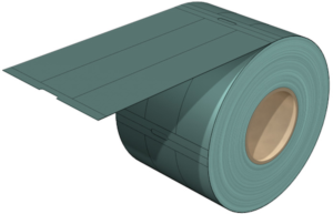 Polypropylene Label, (L x W) 108.8 x 22.9 mm, turquoise, Roll with 500 pcs