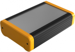 Poylamide/PVC handheld enclosure, (L x W x H) 191 x 280 x 76 mm, yellow/black (RAL 1003), IP65, 029111000