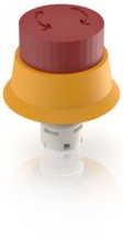 Emergency stop, rotary release, mounting Ø  16.2 mm, unlit, 1.30.074.821/0000