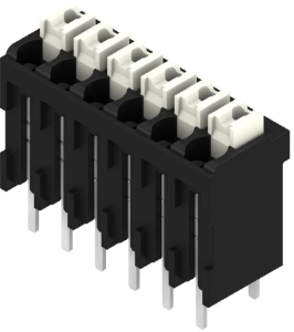 PCB terminal, 6 pole, pitch 3.5 mm, AWG 28-14, 10 A, spring-clamp connection, black, 1825680000