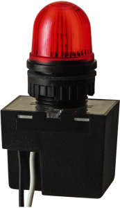 Recessed flashing light, Ø 29 mm, red, 24 VDC, IP65