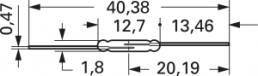 Reed switche, THT, 1 Form A (N/O), 10 W, 200 V (DC), 0.5 A, MDSR-7-20-25
