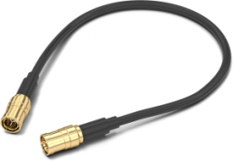 Coaxial cable, SMB plug (straight) to SMB plug (straight), 50 Ω, RG-174/U, grommet black, 152.4 mm, 65502810315301