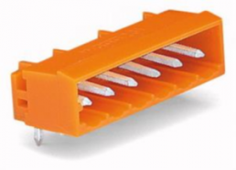 Pin header, 24 pole, pitch 5.08 mm, angled, orange, 231-554/001-000