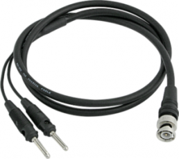 Connecting line, 0.9 m, BNC to 2 x banana plug for Measuring instruments, GMK 38