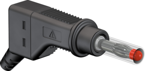 4 mm plug, screw connection, 2.5 mm², CAT II, black, 66.9328-21