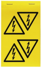 Warning sign, symbol: lightning, (L x W) 50 x 50 mm, 1741100000