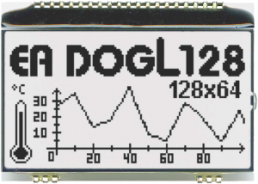 Graphic display EA DOGL128W-6, 128 x 64 pixels, 64 x 36 mm