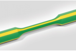 Heatshrink tubing, 2:1, (2.4/1.2 mm), polyolefine, cross-linked, yellow/green