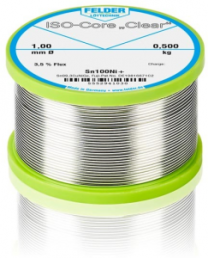 Solder wire, lead-free, Sn100Ni+, Ø 1 mm, 500 g