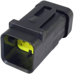 Connector, 6 pole, straight, 2 rows, yellow, 1717675-3