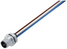 Sensor actuator cable, M12-flange plug, straight to open end, 4 pole, 0.2 m, PUR, 12 A, 1467950000